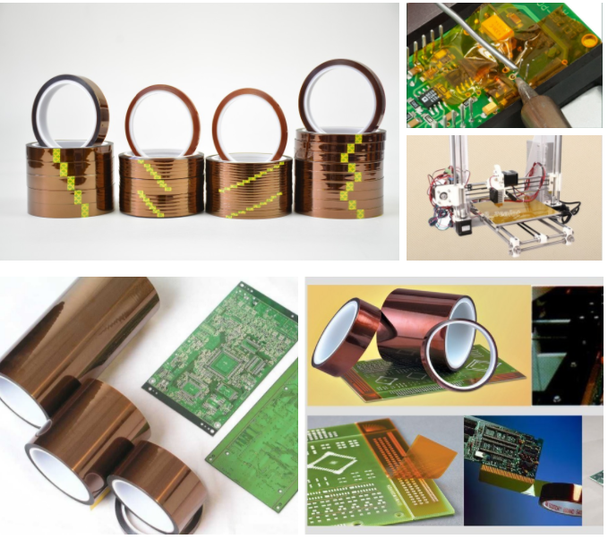 Electrical Motor Transformer Insulation Kapton Polyimide Tape Brown