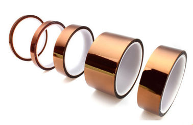 Self Adhesive Tawny Kapton Polyimide Tape , Electric Task Kapton Polyimide Film Tape