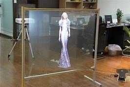 Vivid 3d Holographic Rear Projection Screen Film Art LED Lighting For Product Launches