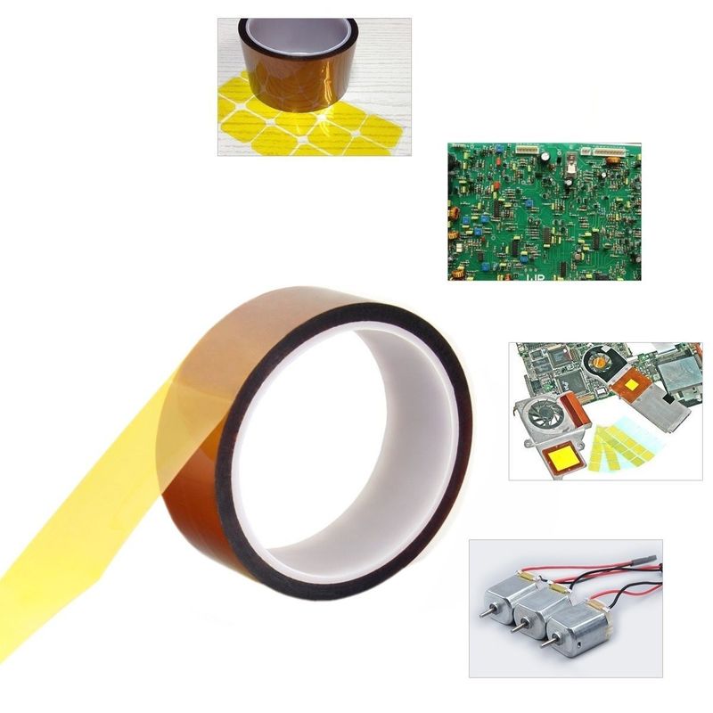 Self Adhesive Tawny Kapton Polyimide Tape , Electric Task Kapton Polyimide Film Tape